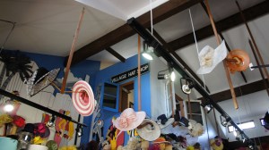 The Village Hat shop has every kind of hat imaginable. Steampunk styles, Panama hats, Baseball Caps, hats for the sun, hats for the snow, even hats to watch horses run. If you like hats you'll like it here.